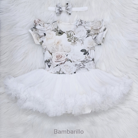 Body-Sukienka White Roses roz:56-68 