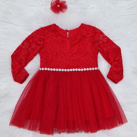 Sukienka Angel II roz:128-140 czerwona