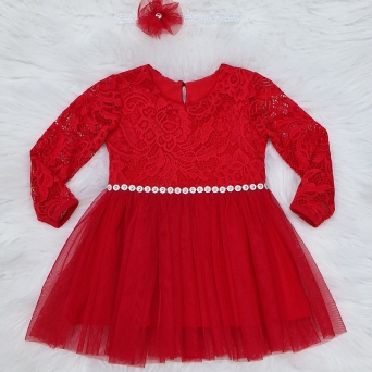 Sukienka Angel II roz:128-140 czerwona