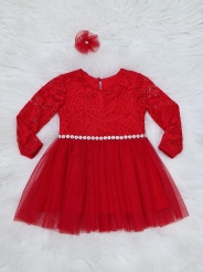 Sukienka Angel II roz:128-140 czerwona